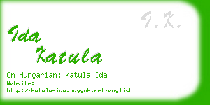 ida katula business card